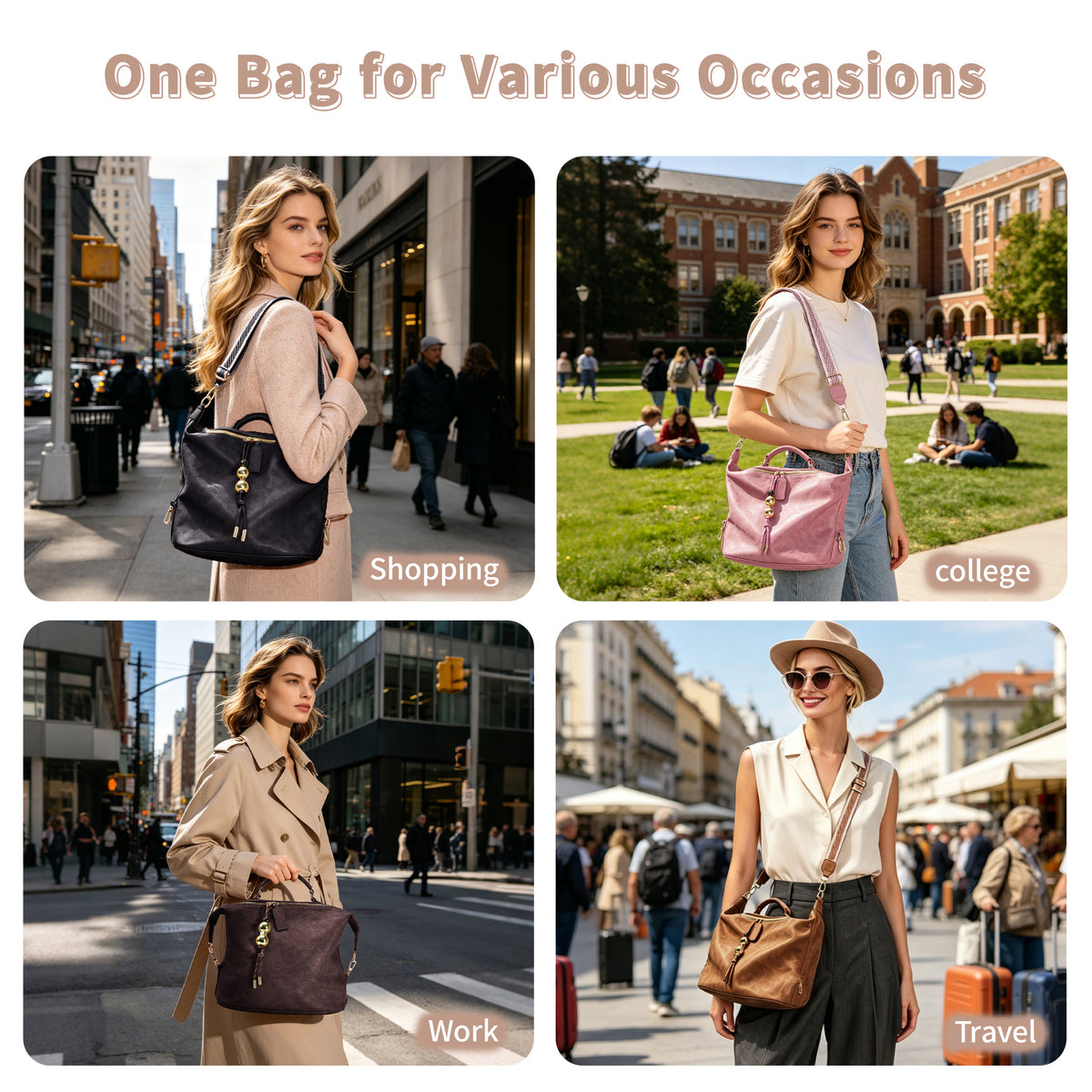 Retro Artificial Leather Boston Handbag With Pendant Accessories