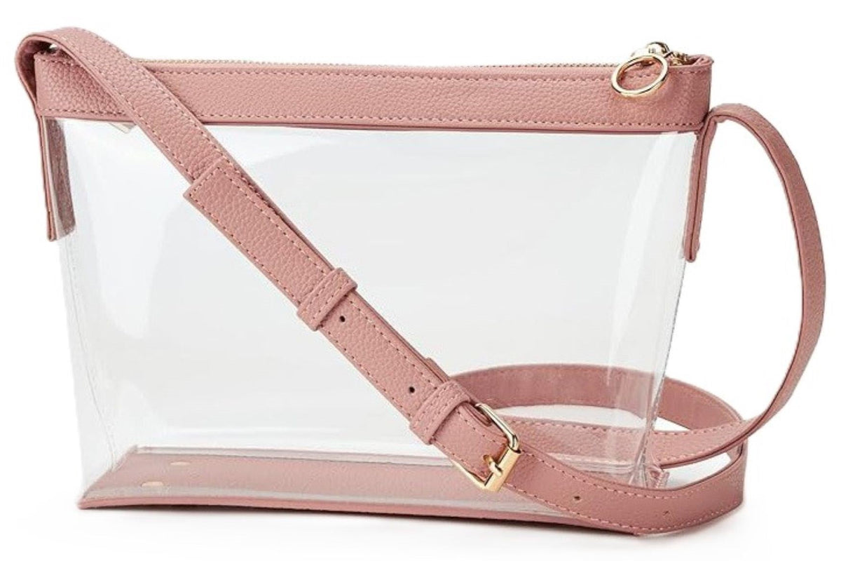 Clear Crossbody Bag Transparent PVC Stadium Shoulder Clutch Purse