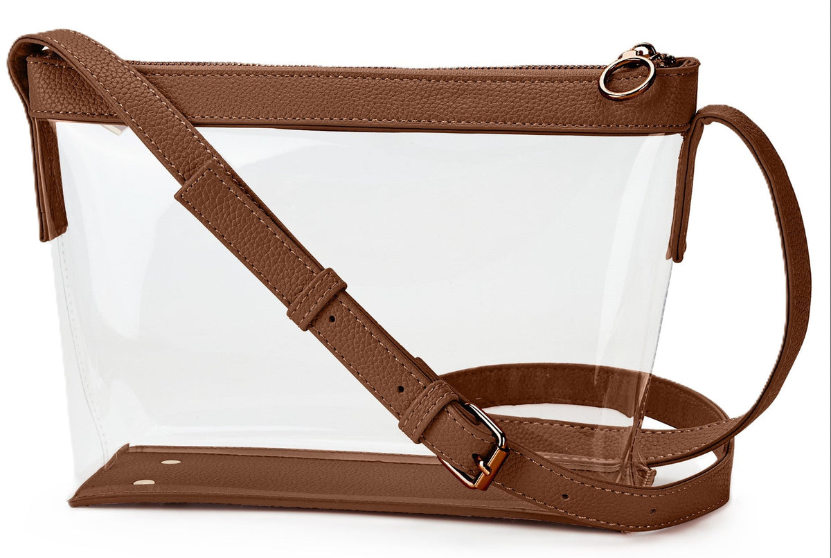 Clear Crossbody Bag Transparent PVC Stadium Shoulder Clutch Purse