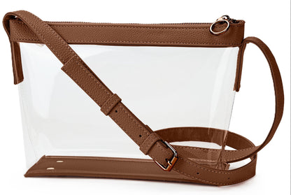 Clear Crossbody Bag Transparent PVC Stadium Shoulder Clutch Purse
