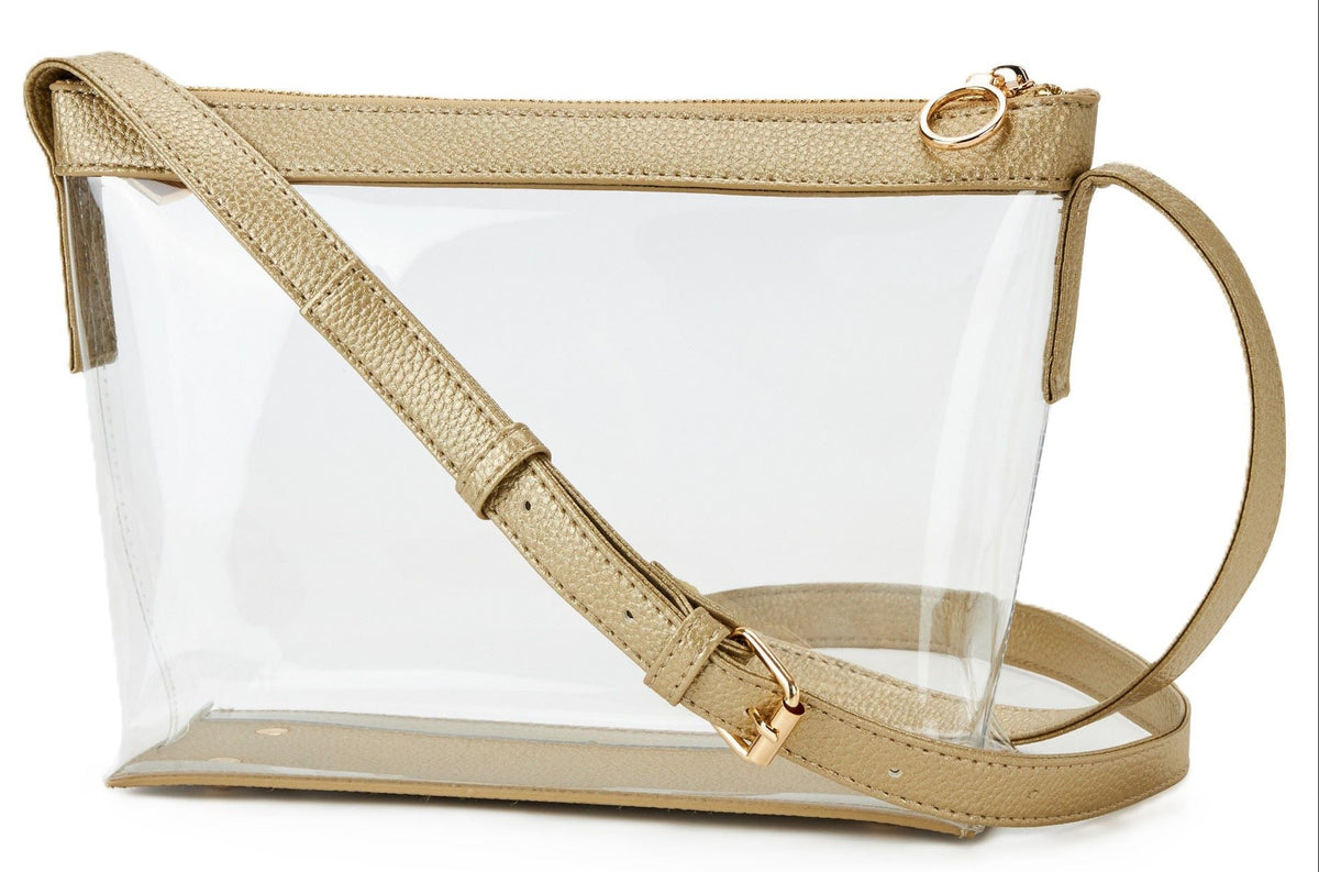 Clear Crossbody Bag Transparent PVC Stadium Shoulder Clutch Purse