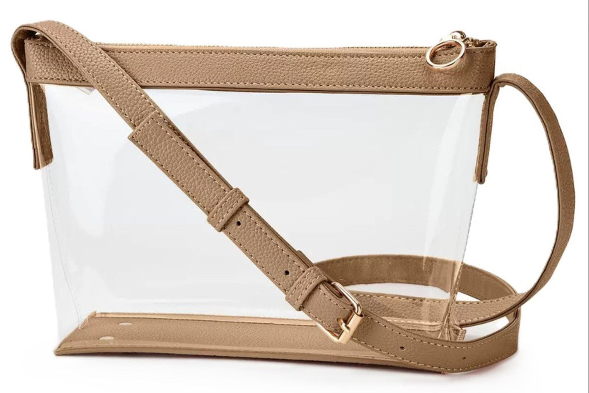 Clear Crossbody Bag Transparent PVC Stadium Shoulder Clutch Purse