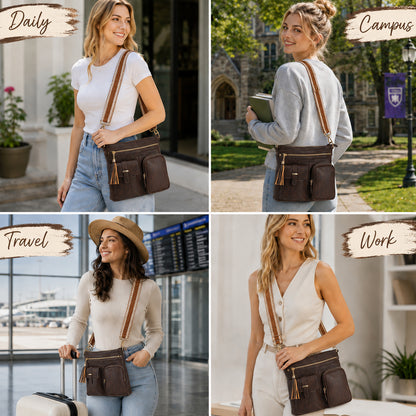 Multi Pocket Crossbody Bag Purse