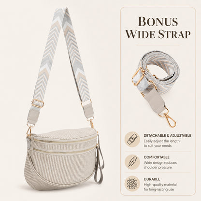 Woven Crossbody Bag Handy Shoulder Bag Saddle Purse