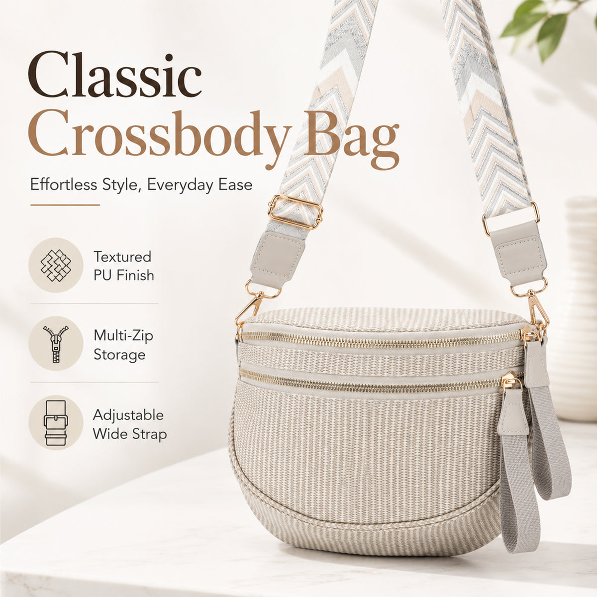 Woven Crossbody Bag Handy Shoulder Bag Saddle Purse