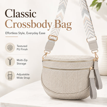 Woven Crossbody Bag Handy Shoulder Bag Saddle Purse