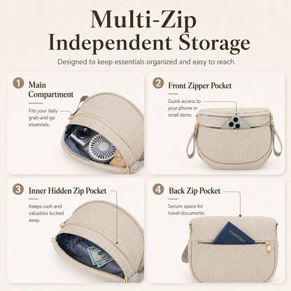 Woven Crossbody Bag Handy Shoulder Bag Saddle Purse