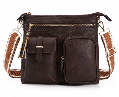 Multi Pocket Crossbody Bag Purse