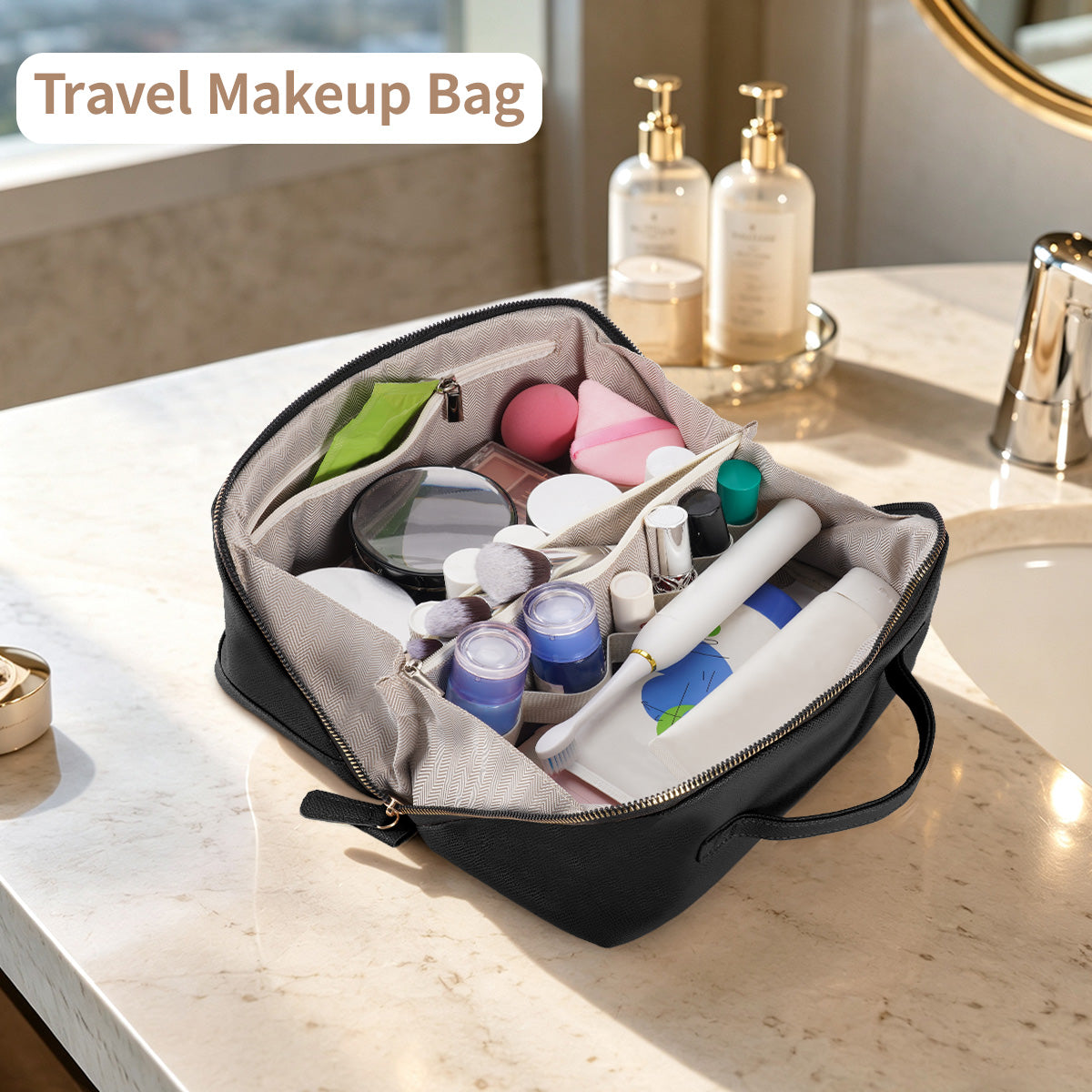 Makeup Bag Beauty Organizer Pouch Cosmetic Storage Case