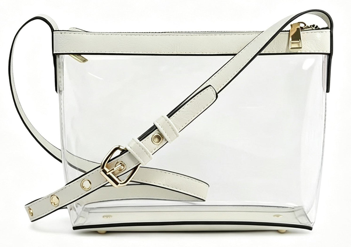 Clear Crossbody Bag Transparent PVC Stadium Shoulder Clutch Purse