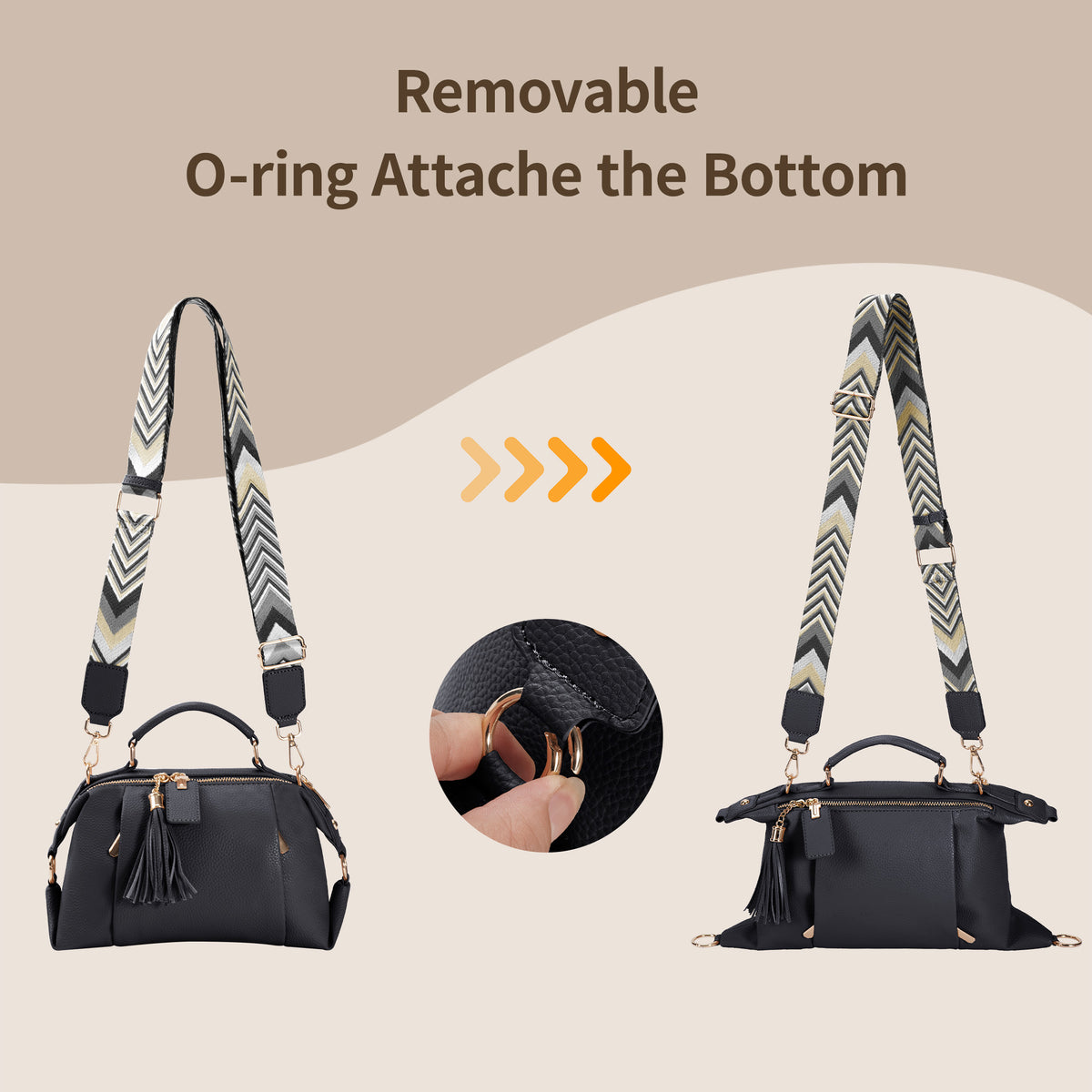 Tassel Handbag Shoulder Crossbody Bag Pillow Purse
