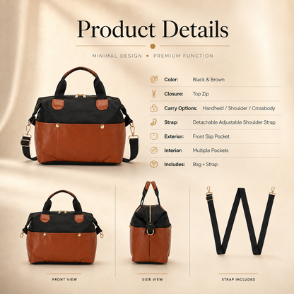 Boston Crossbody Bag  Hand Tote Everyday Satchel Handbag