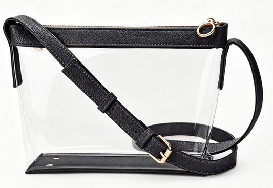 Clear Crossbody Bag Transparent PVC Stadium Shoulder Clutch Purse