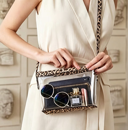 Clear Crossbody Bag Transparent PVC Stadium Shoulder Clutch Purse