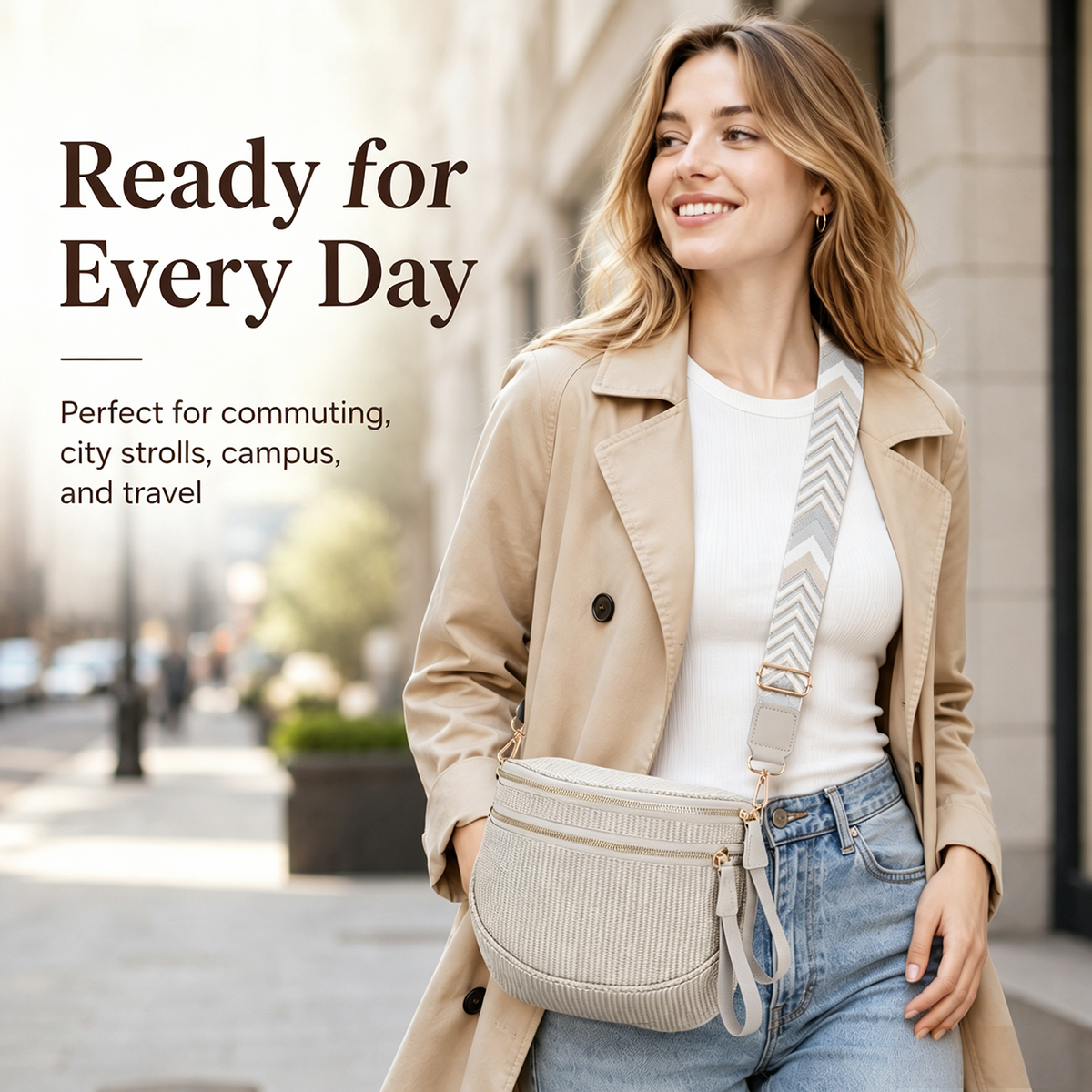 Woven Crossbody Bag Handy Shoulder Bag Saddle Purse