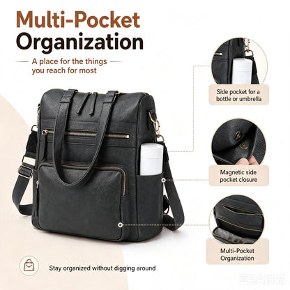 Convertible Backpack Purse Crossbody Tote Bag For Work